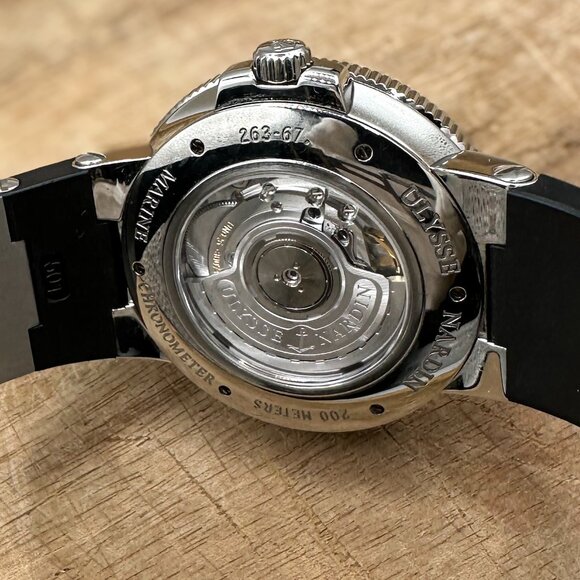 Ulysse Nardin Marine Chronometer 43mm Watch on Leather Strap - Picture 6 of 8